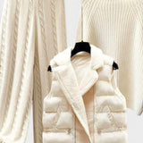 Immengard – Zopfmusterpullover, Steppweste & Hose Set von Amora Bern