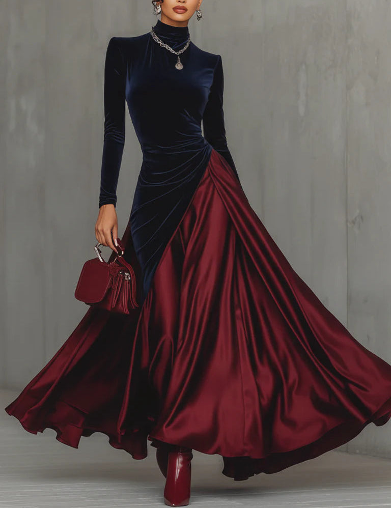 Lara™ | Bicolor Maxikleid