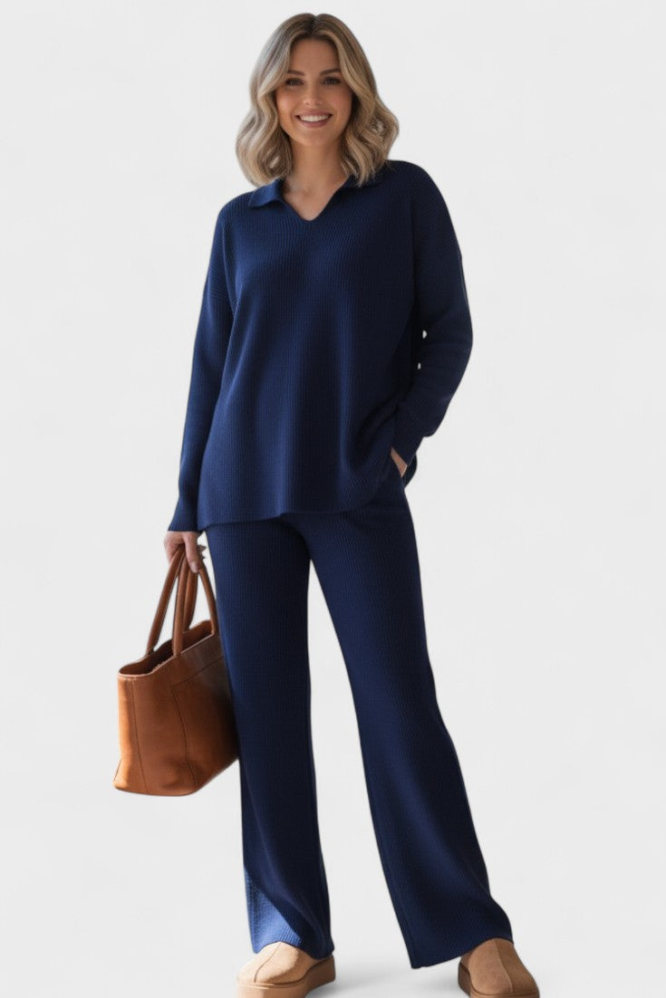 Amalgard – V-Ausschnitt-Oberteil & weite Hose Set von Amora Bern, Ansicht 7