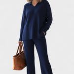 Amalgard – V-Ausschnitt-Oberteil & weite Hose Set von Amora Bern, Ansicht 7