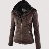 Laurina™ | Enganliegende Bikerjacke mit Kapuze