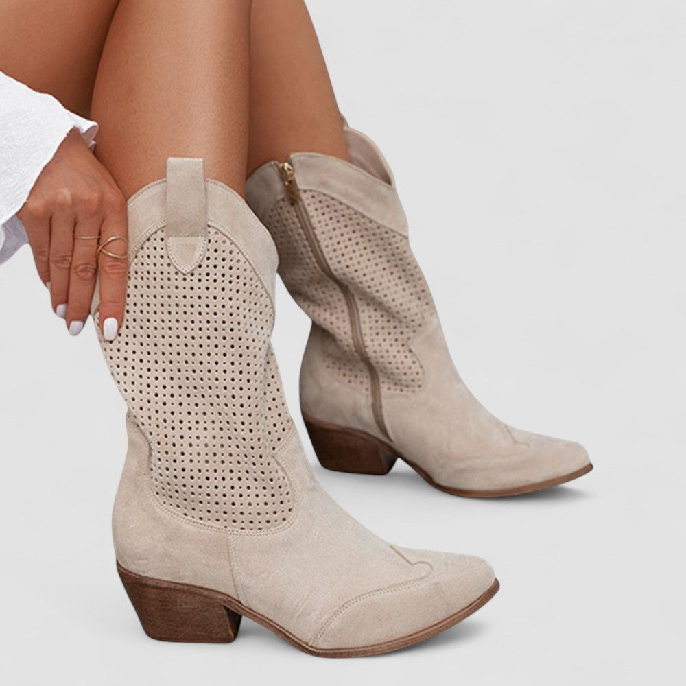 Irminburg – Western-Stiefel mit Lochmuster von Amora Bern, Ansicht 6