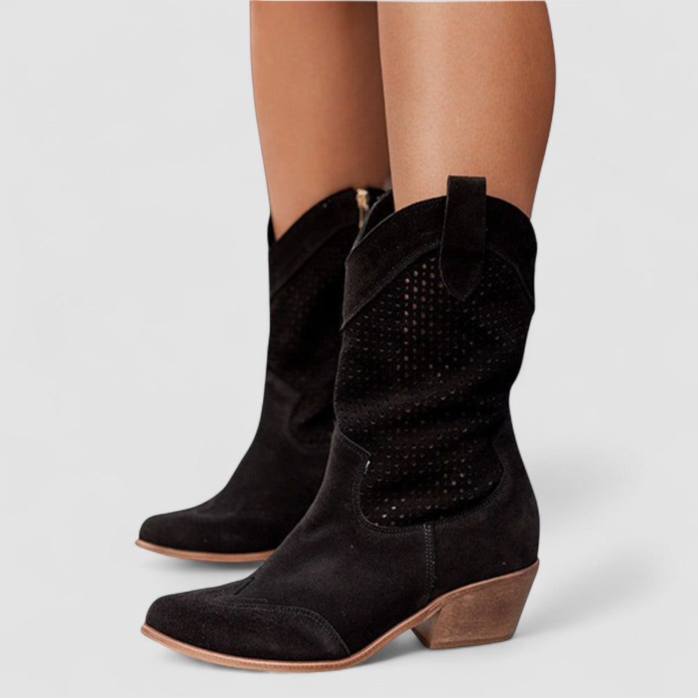 Irminburg – Western-Stiefel mit Lochmuster von Amora Bern, Ansicht 3