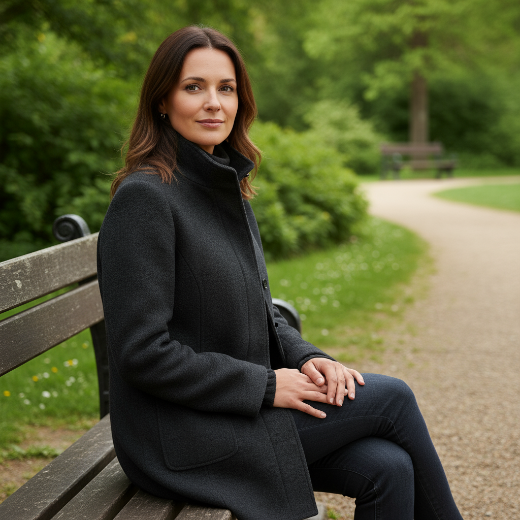 LANGER MANTEL AUS PREMIUMWOLLE