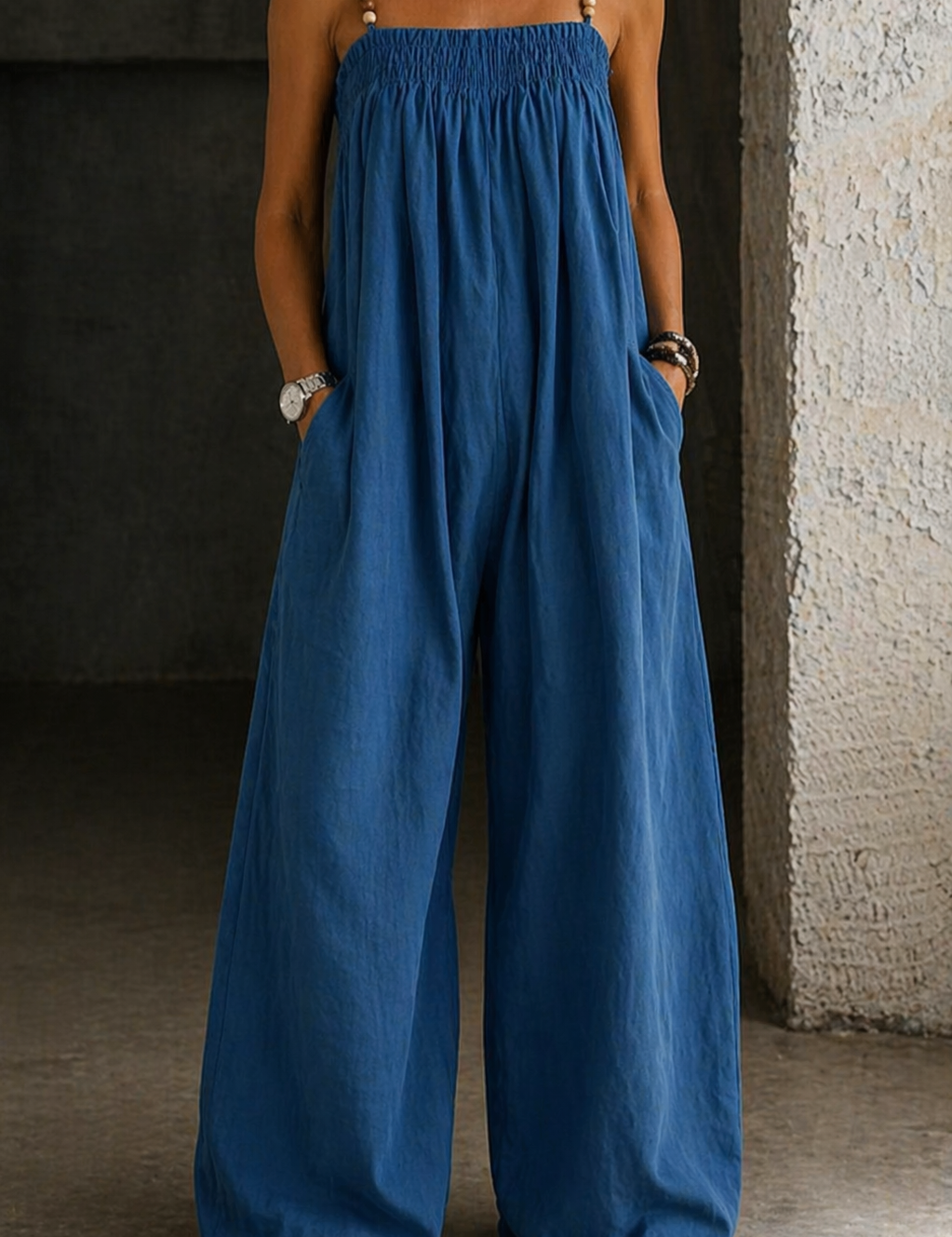 Blandina – Jeansoverall mit weitem Bein von Amora Bern