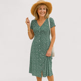 Giulia™ | Knopfkleid mit V-Ausschnitt