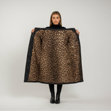 PREMIUM STEPPMANTEL MIT LEOPARDENPRINT FÜTTERUNG