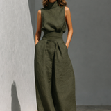 Maria | Minimalistisches Set aus Baumwolle und Leinen