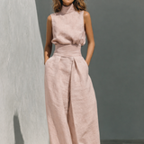 Maria | Minimalistisches Set aus Baumwolle und Leinen