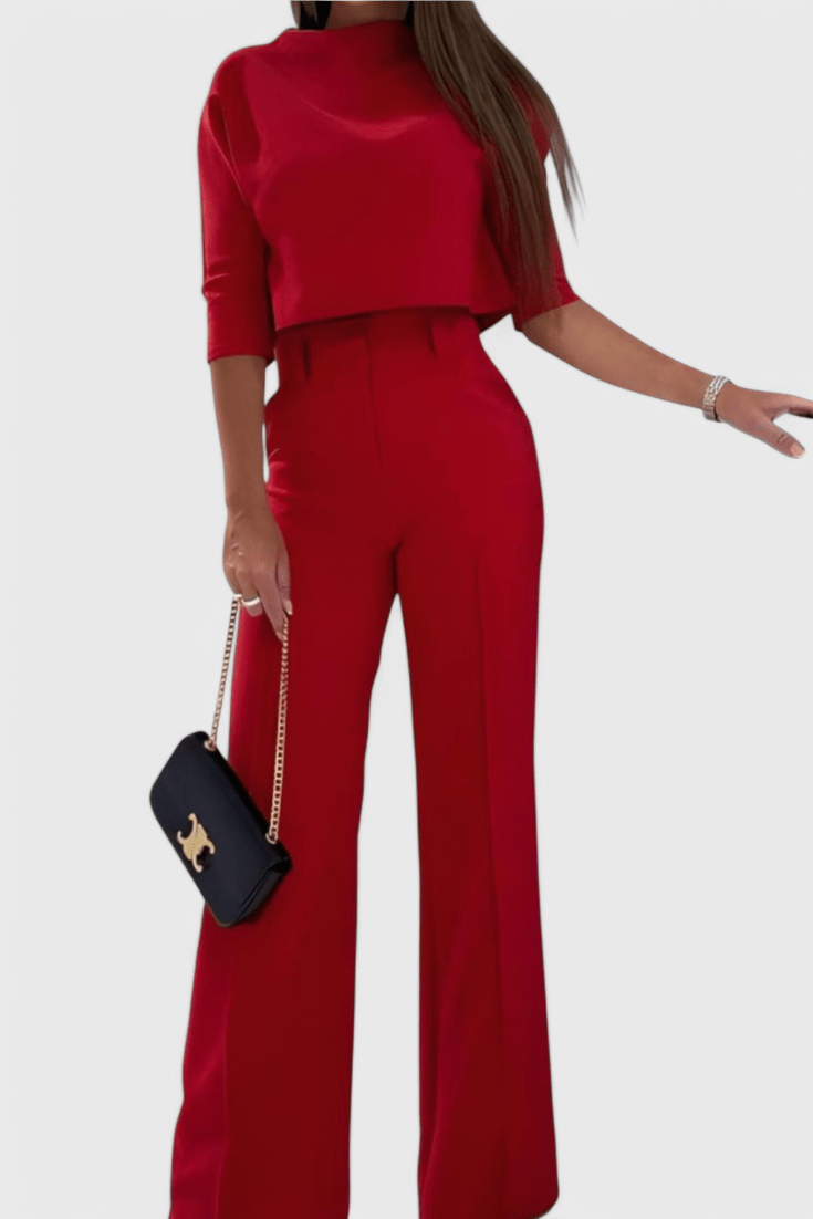 Leudgard – Elegantes Oberteil & weite Hose Set von Amora Bern, Ansicht 3