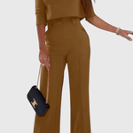 Leudgard – Elegantes Oberteil & weite Hose Set von Amora Bern, Ansicht 8