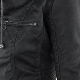 Laurina™ | Enganliegende Bikerjacke mit Kapuze