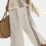 Liobhild – Gestreiftes Oversize-Oberteil & Palazzo-Hose Set von Amora Bern, Ansicht 3