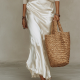 Elena | Satin-Midikleid mit passendem Pullover