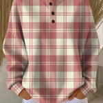 Svenja – Pullover mit Karomuster in Rosé von Amora Bern