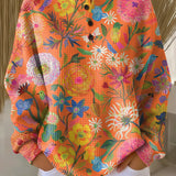 Freja™ | Pullover mit buntem Blumenmuster