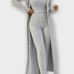 Thiadrun – Gerippter Jumpsuit mit langer Strickjacke von Amora Bern, Ansicht 2