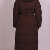Carmen™ | Langer Daunenmantel mit Gürtel