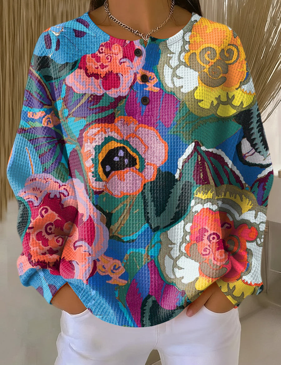 Johanna – Pullover mit grossen Blüten von Amora Bern