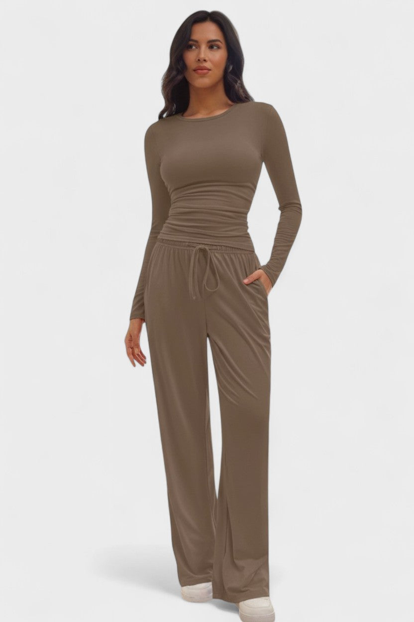Arnhild – Langarmshirt & weite Hose Set von Amora Bern, Ansicht 3