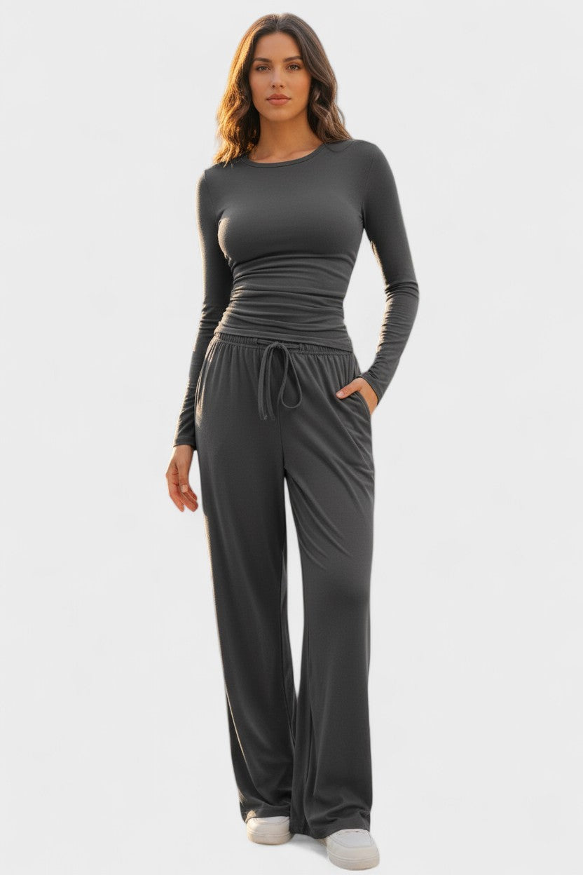 Arnhild – Langarmshirt & weite Hose Set von Amora Bern, Ansicht 9