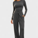 Arnhild – Langarmshirt & weite Hose Set von Amora Bern, Ansicht 9