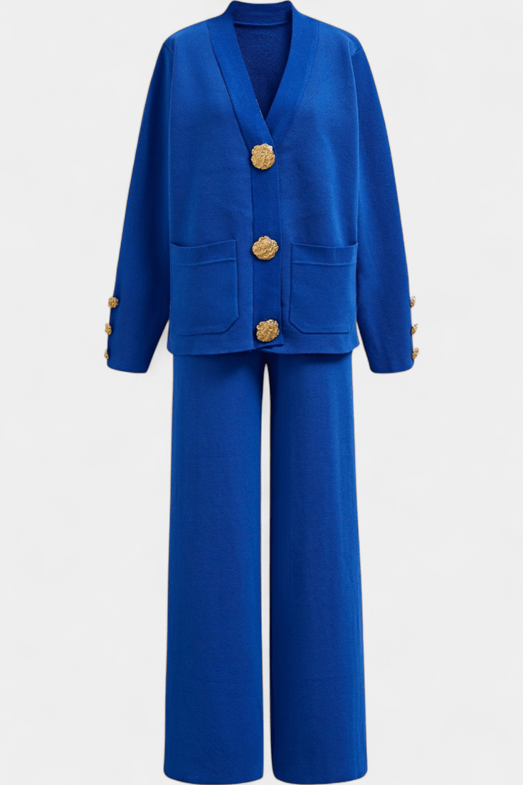 Trudlind – Strickjacke mit Knöpfen & weite Hose Set von Amora Bern, Ansicht 13