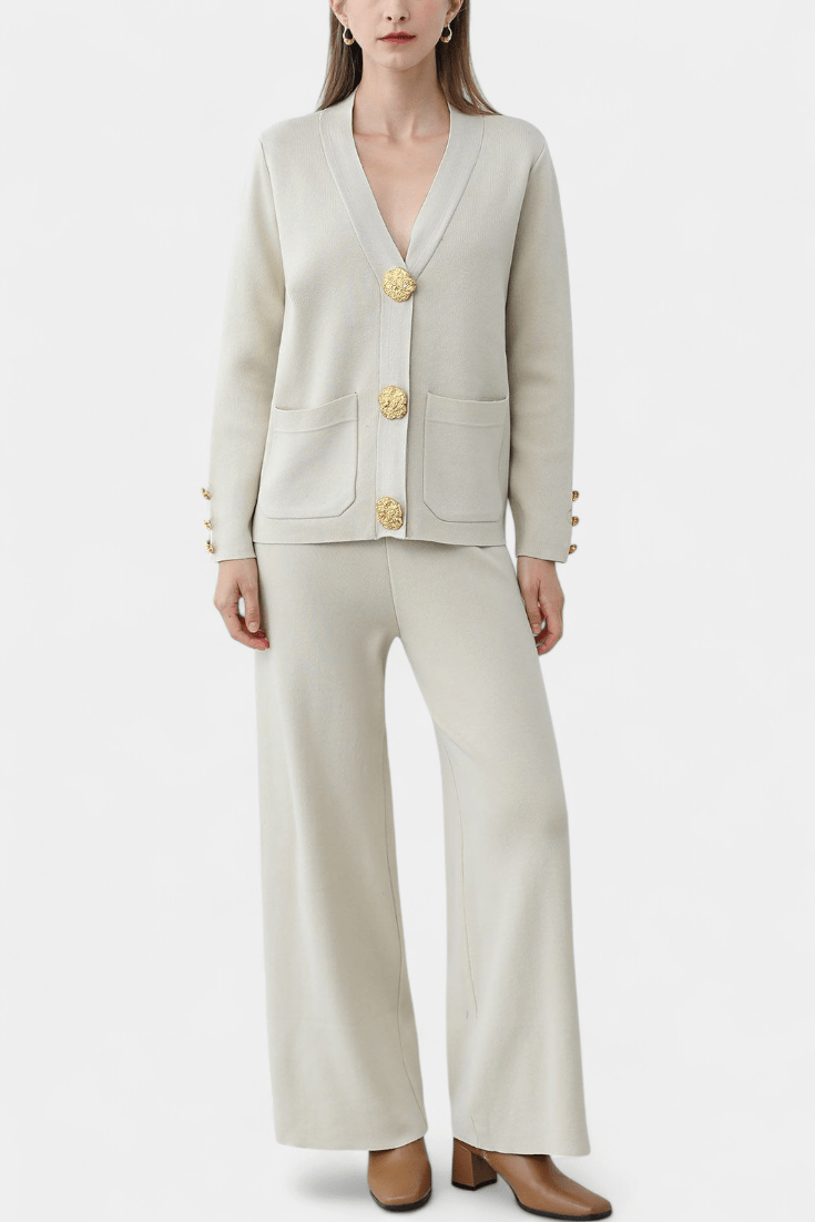 Trudlind – Strickjacke mit Knöpfen & weite Hose Set von Amora Bern, Ansicht 14