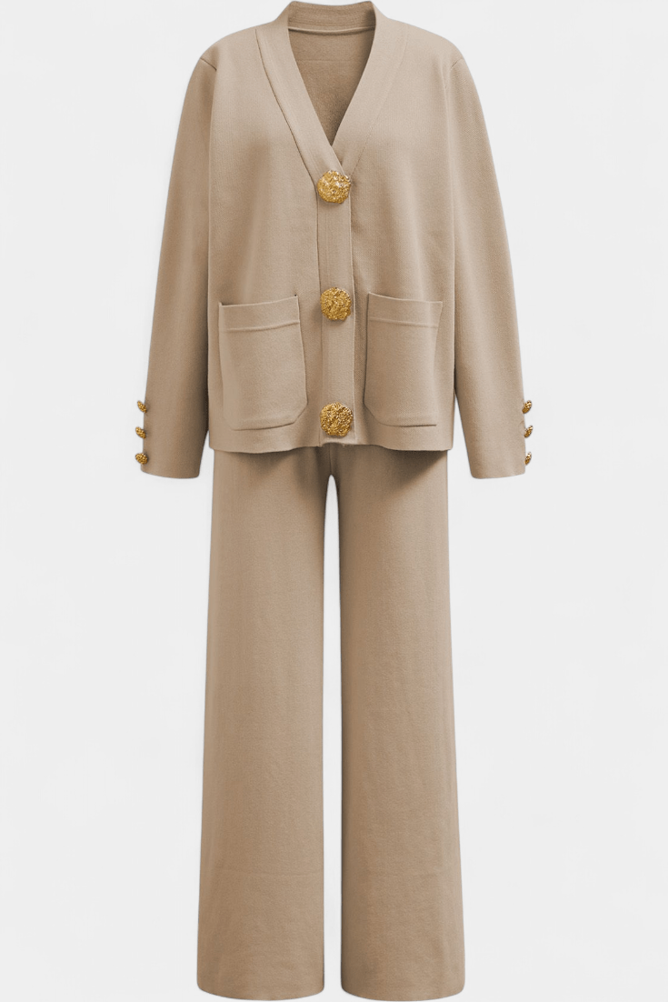 Trudlind – Strickjacke mit Knöpfen & weite Hose Set von Amora Bern, Ansicht 5