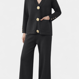 Trudlind – Strickjacke mit Knöpfen & weite Hose Set von Amora Bern, Ansicht 6