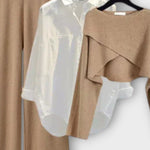 Norhild – Dreiteiliges Hemd-, Stricktop- & Hosen-Set von Amora Bern, Ansicht 7