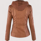 Laurina™ | Enganliegende Bikerjacke mit Kapuze