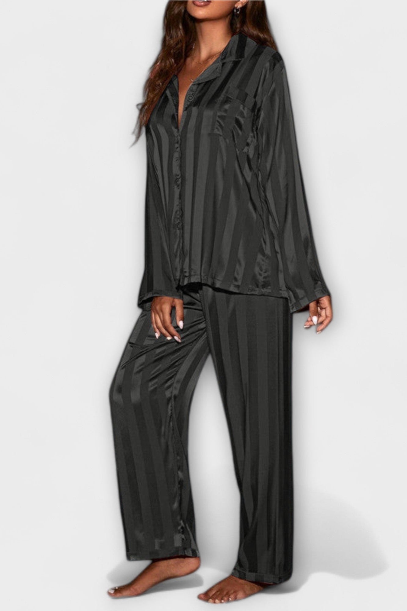 Ortlinde – Satin-Look-Hemd & Hose Set von Amora Bern, Ansicht 4
