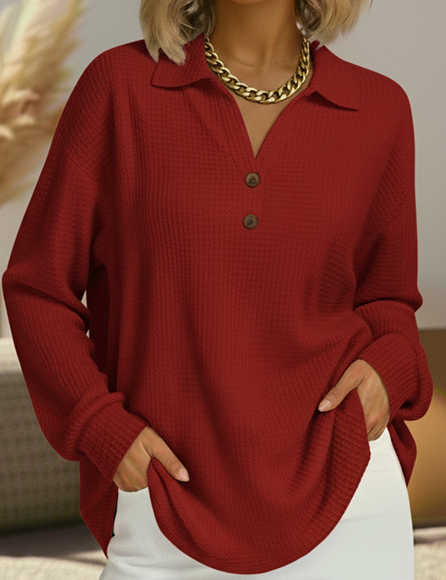Elke – Schlichter Pullover mit Hemdkragen von Amora Bern, Ansicht 3