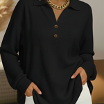 Elke – Schlichter Pullover mit Hemdkragen von Amora Bern