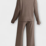 Oswinde – Gerippter Strickpullover & weite Hose Set von Amora Bern, Ansicht 2