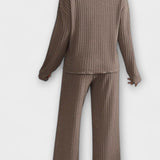 Oswinde – Gerippter Strickpullover & weite Hose Set von Amora Bern, Ansicht 2