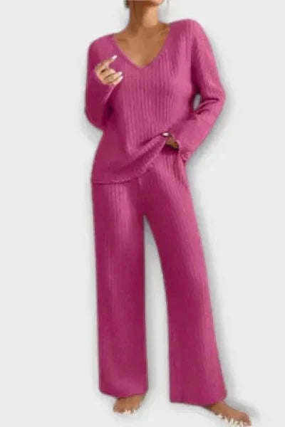 Oswinde – Gerippter Strickpullover & weite Hose Set von Amora Bern, Ansicht 5