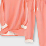 Hiltraud – Langarm-Oberteil mit Kontrastbesatz & Hose Set von Amora Bern, Ansicht 3
