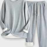 Hiltraud – Langarm-Oberteil mit Kontrastbesatz & Hose Set von Amora Bern, Ansicht 7
