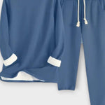 Hiltraud – Langarm-Oberteil mit Kontrastbesatz & Hose Set von Amora Bern, Ansicht 9