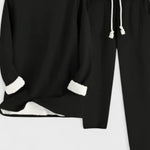 Hiltraud – Langarm-Oberteil mit Kontrastbesatz & Hose Set von Amora Bern
