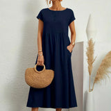 Ursina™ | Midikleid aus fliessendem Stoff
