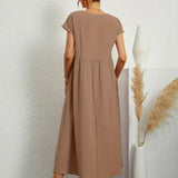 Ursina™ | Midikleid aus fliessendem Stoff