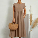 Ursina™ | Midikleid aus fliessendem Stoff