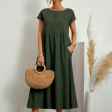 Ursina™ | Midikleid aus fliessendem Stoff