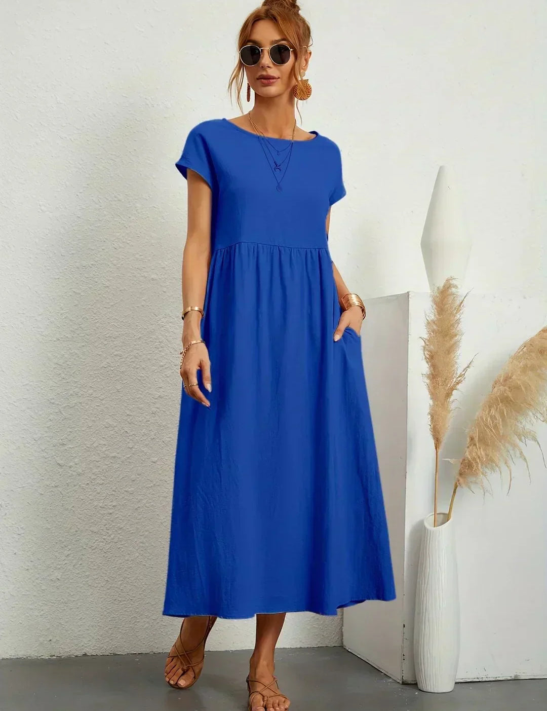 Ursina™ | Midikleid aus fliessendem Stoff