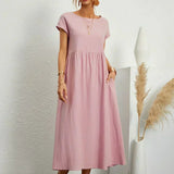 Ursina™ | Midikleid aus fliessendem Stoff