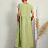 Ursina™ | Midikleid aus fliessendem Stoff