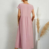 Ursina™ | Midikleid aus fliessendem Stoff